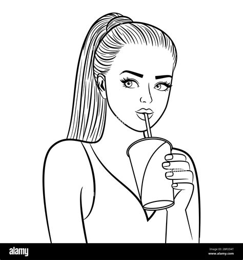 coffee coloring pages|girl drinking coffee coloring page.